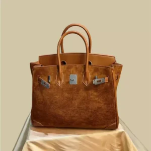 Suede Leather Large-Capacity Square Handbag